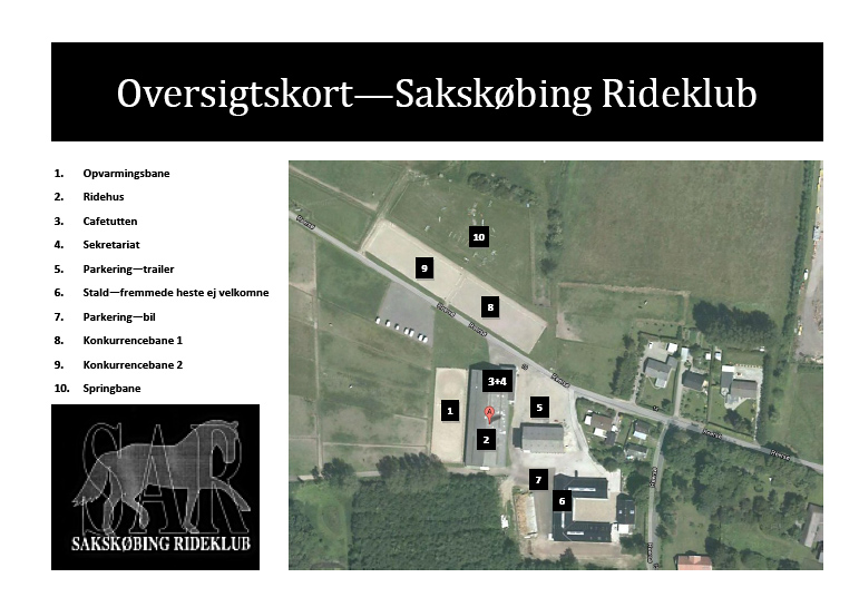Oversigtskort over Sakskøbing Rideklub